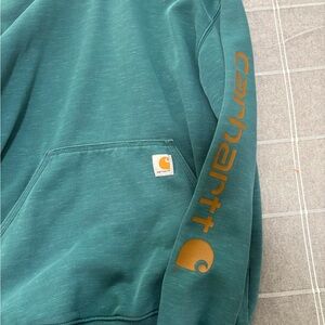 Carhartt Men's Teal hoodie Sweater